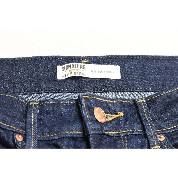 Women's Jeans Levi's Signature Size 14W Mid Rise Bootcut Cotton Blend - Picture 6 of 8